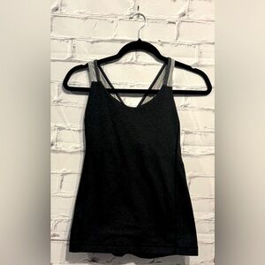 Lululemon Dark Gray Cross Back Tank Top Size 6